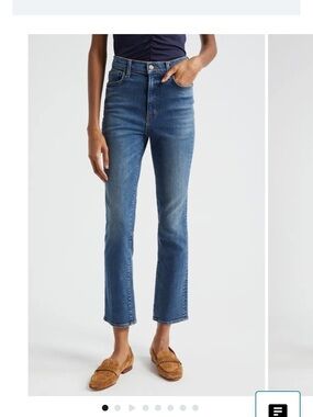 Veronica Beard Ryleigh High Waist Slim Straight Ankle Jeans